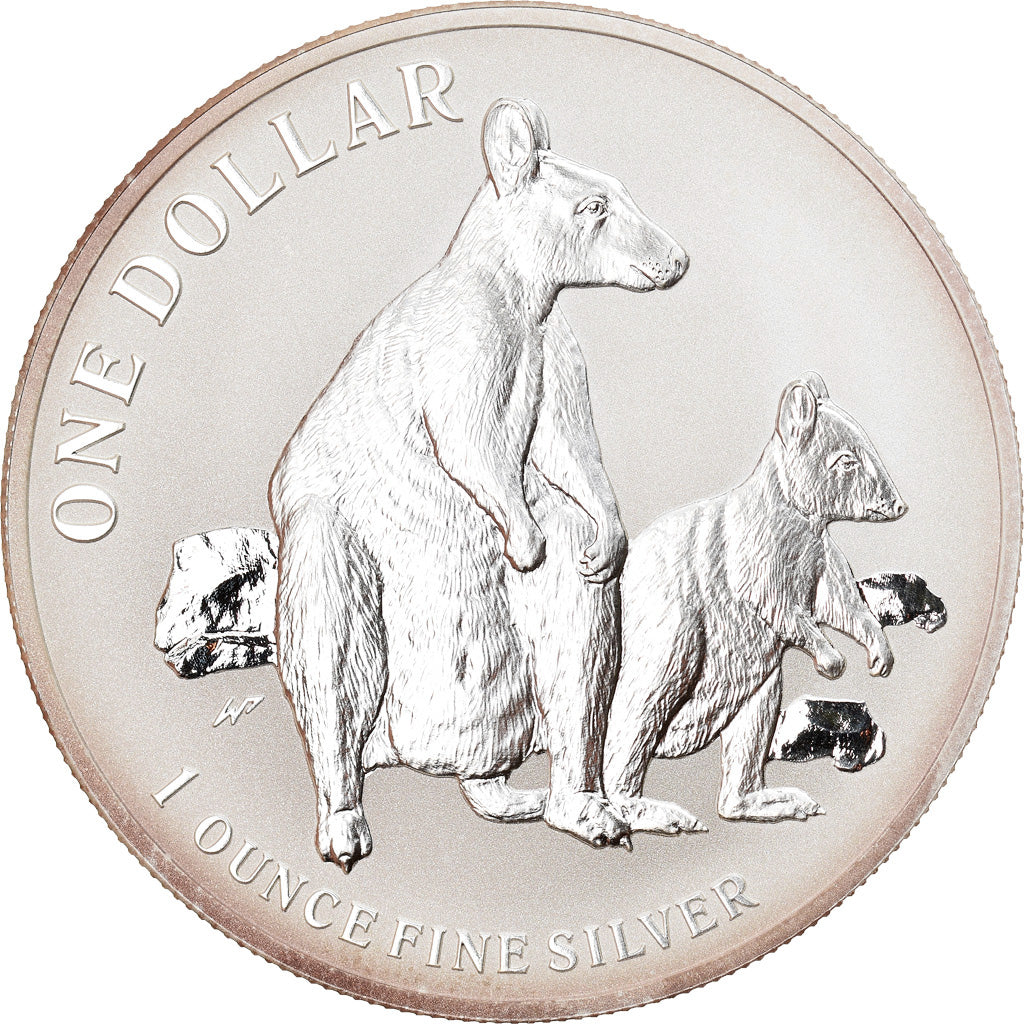 Coin, Australia, Kangaroo, 1 Dollar, 2011, 1 Oz, MS(65-70), Silver, KM:1759