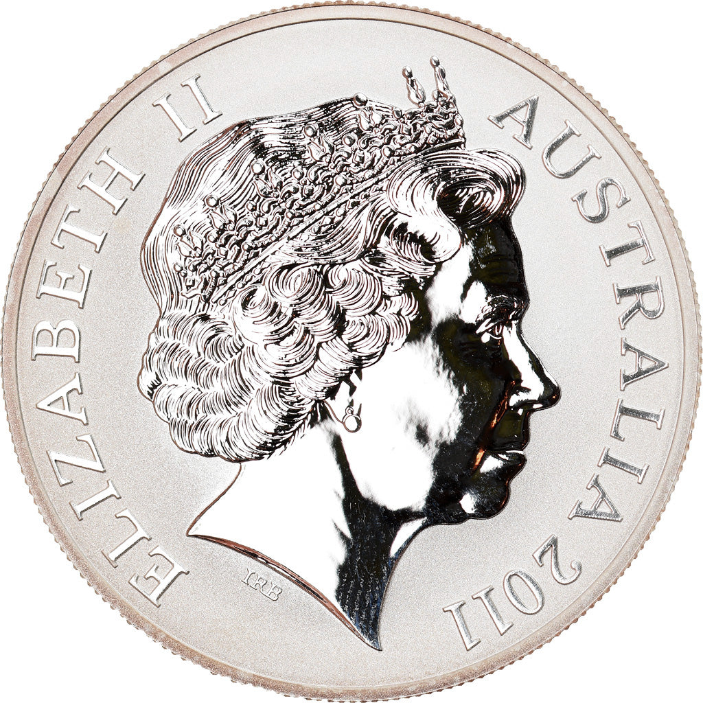 Coin, Australia, Kangaroo, 1 Dollar, 2011, 1 Oz, MS(65-70), Silver, KM:1759