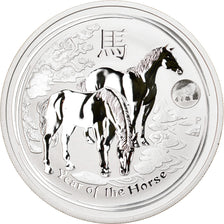 Coin, Australia, Year of the Horse, 1 Dollar, 2014, 1 Oz, MS(65-70), Silver