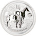 Coin, Australia, Year of the Horse, 1 Dollar, 2014, 1 Oz, MS(65-70), Silver