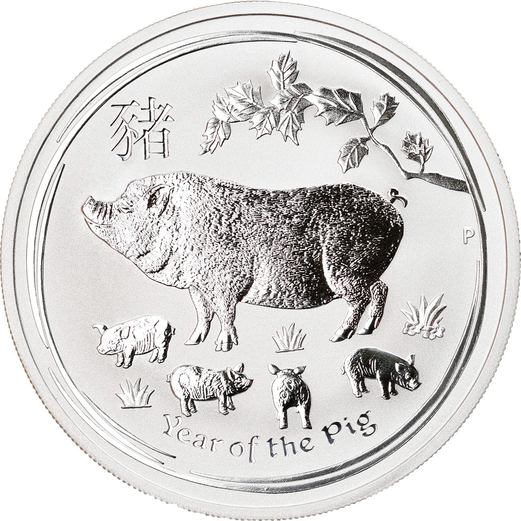 Coin, Australia, Year of the Pig, 1 Dollar, 2019, 1 Oz, MS(65-70), Silver