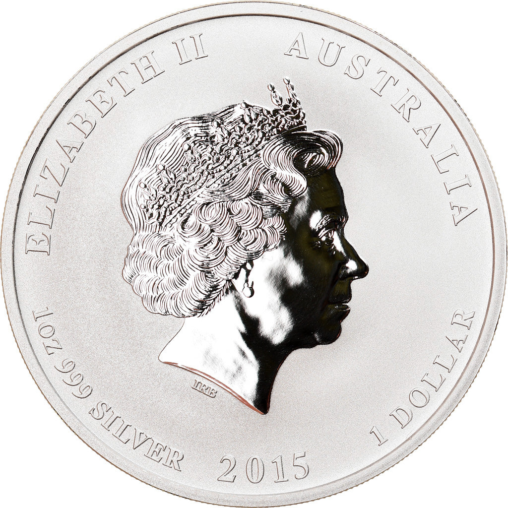 Coin, Australia, Year of the Goat, 1 Dollar, 2015, 1 Oz, MS(65-70), Silver