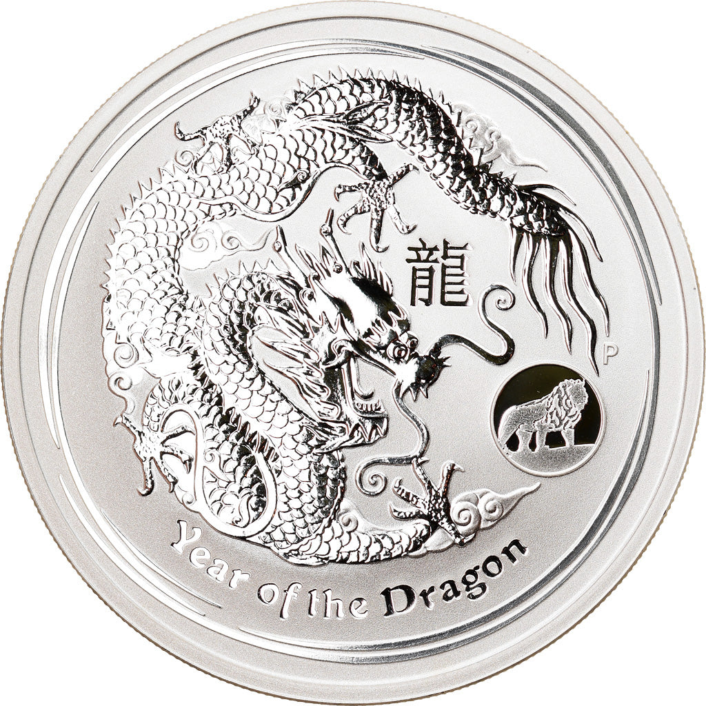 Münze, Australien, Year of the Dragon, 1 Dollar, 2012, 1 Oz, STGL, Silber