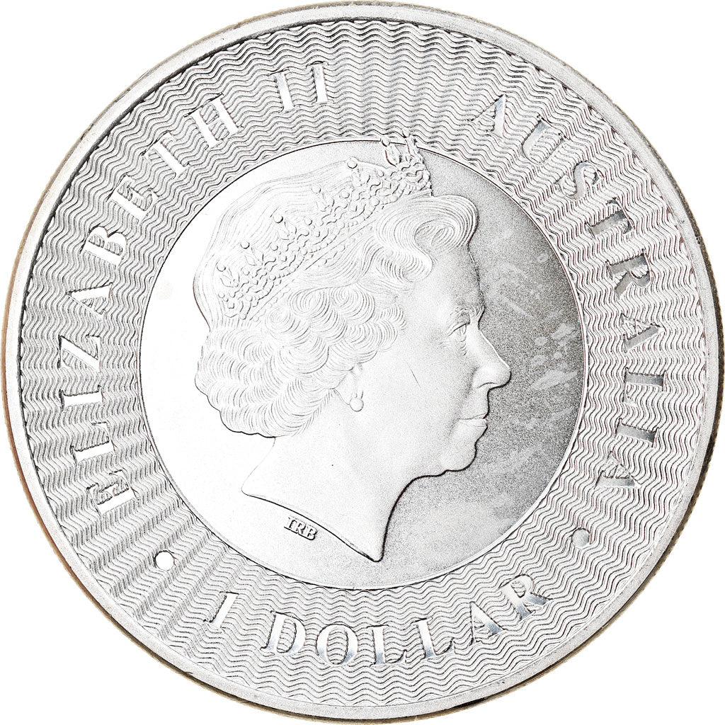 Coin, Australia, Australian Kangaroo, 1 Dollar, 2018, 1 Oz, MS(65-70), Silver