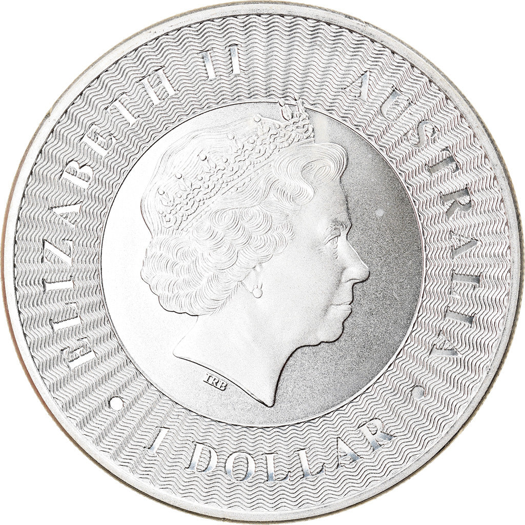 Coin, Australia, Australian Kangaroo, 1 Dollar, 2018, 1 Oz, MS(65-70), Silver