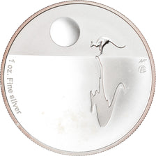 Coin, Australia, Kangaroo at Sunset, 1 Dollar, 2010, 1 Oz, MS(65-70), Silver