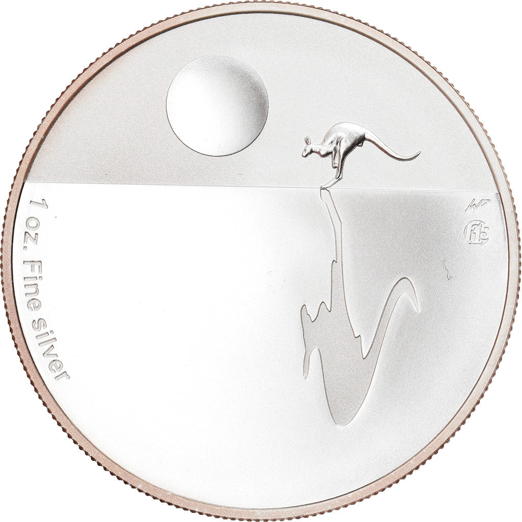 Coin, Australia, Kangaroo at Sunset, 1 Dollar, 2011, 1 Oz, MS(65-70), Silver