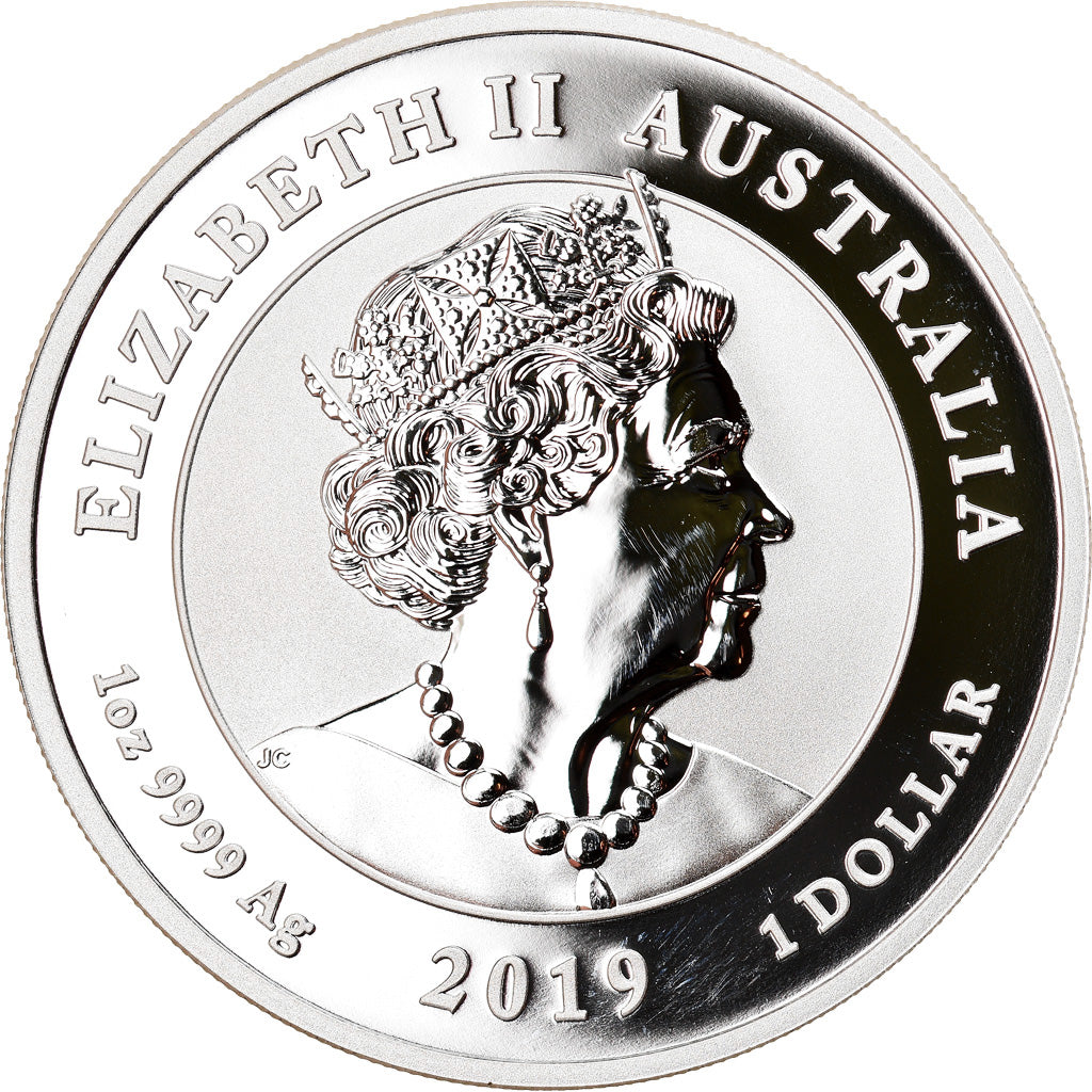 Coin, Australia, Moon Landing, 1 Dollar, 2019, 1 Oz, MS(65-70), Silver