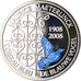 België, 10 Euro, L'oiseau bleu, 2008, Colourized, FDC, Zilver, KM:266