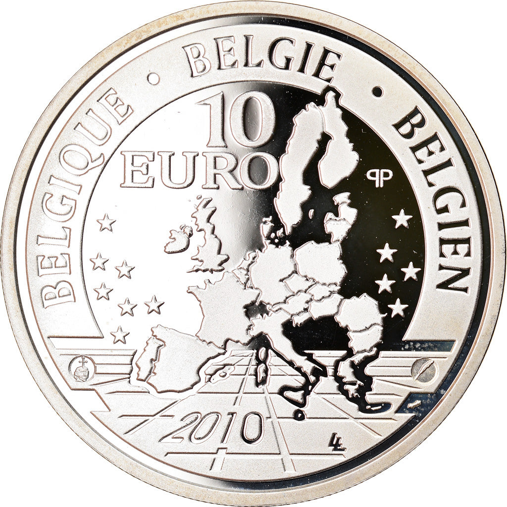 Belgium, 10 Euro, Django Rheinhardt, 2010, Colourized, MS(65-70), Silver, KM:291