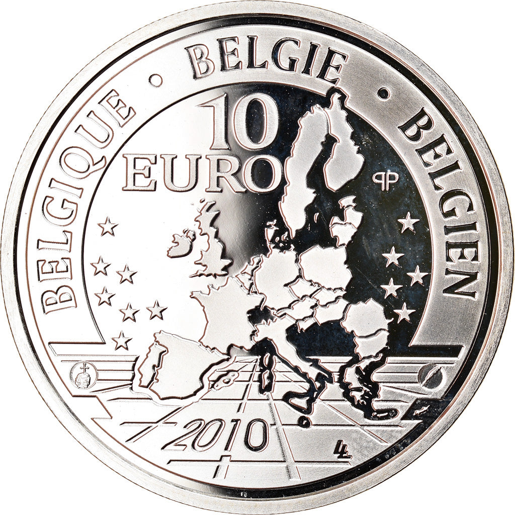Belgium, 10 Euro, Django Rheinhardt, 2010, Colourized, MS(65-70), Silver, KM:291
