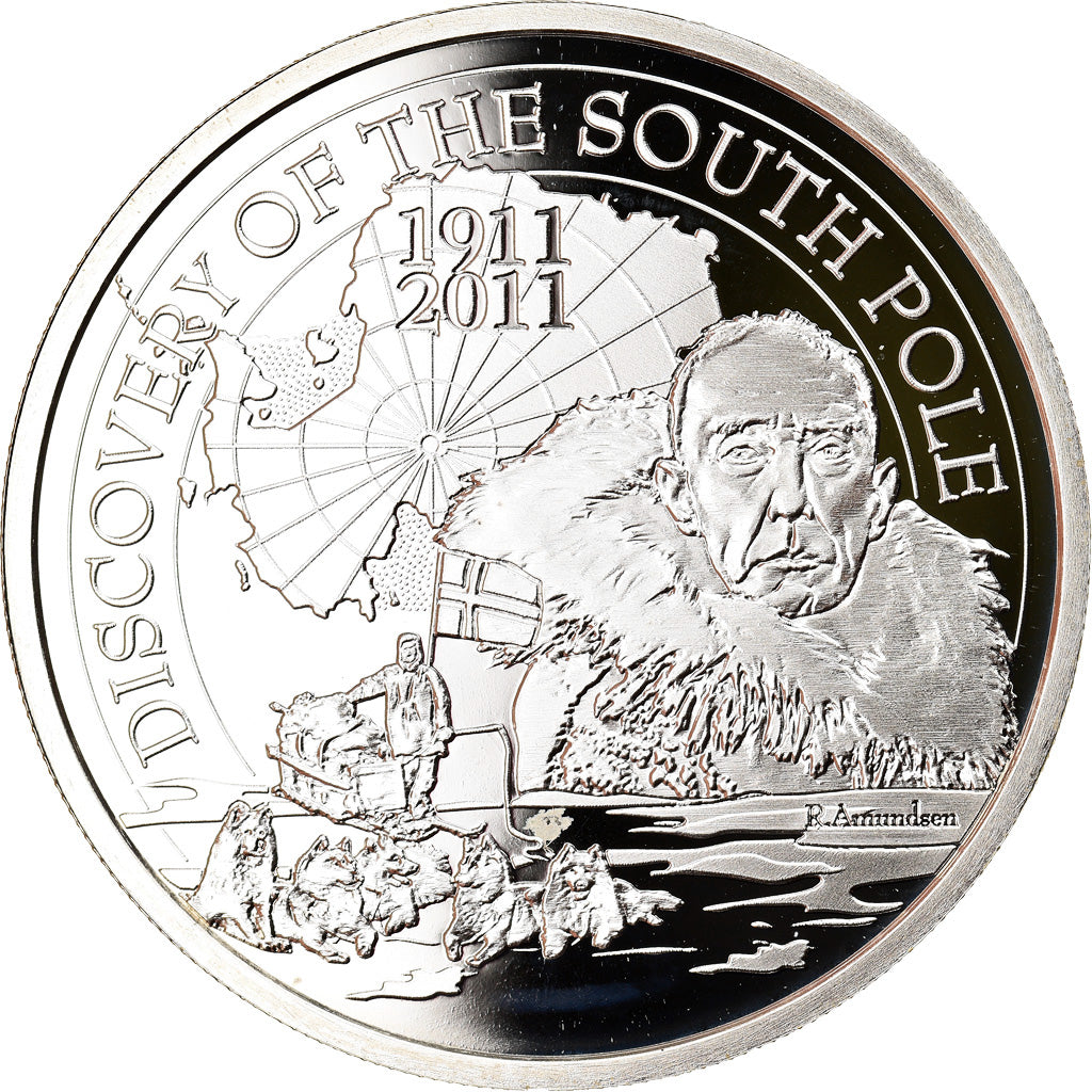 Belgium, 10 Euro, Discovery of the South Pole, 2011, MS(65-70), Silver, KM:309