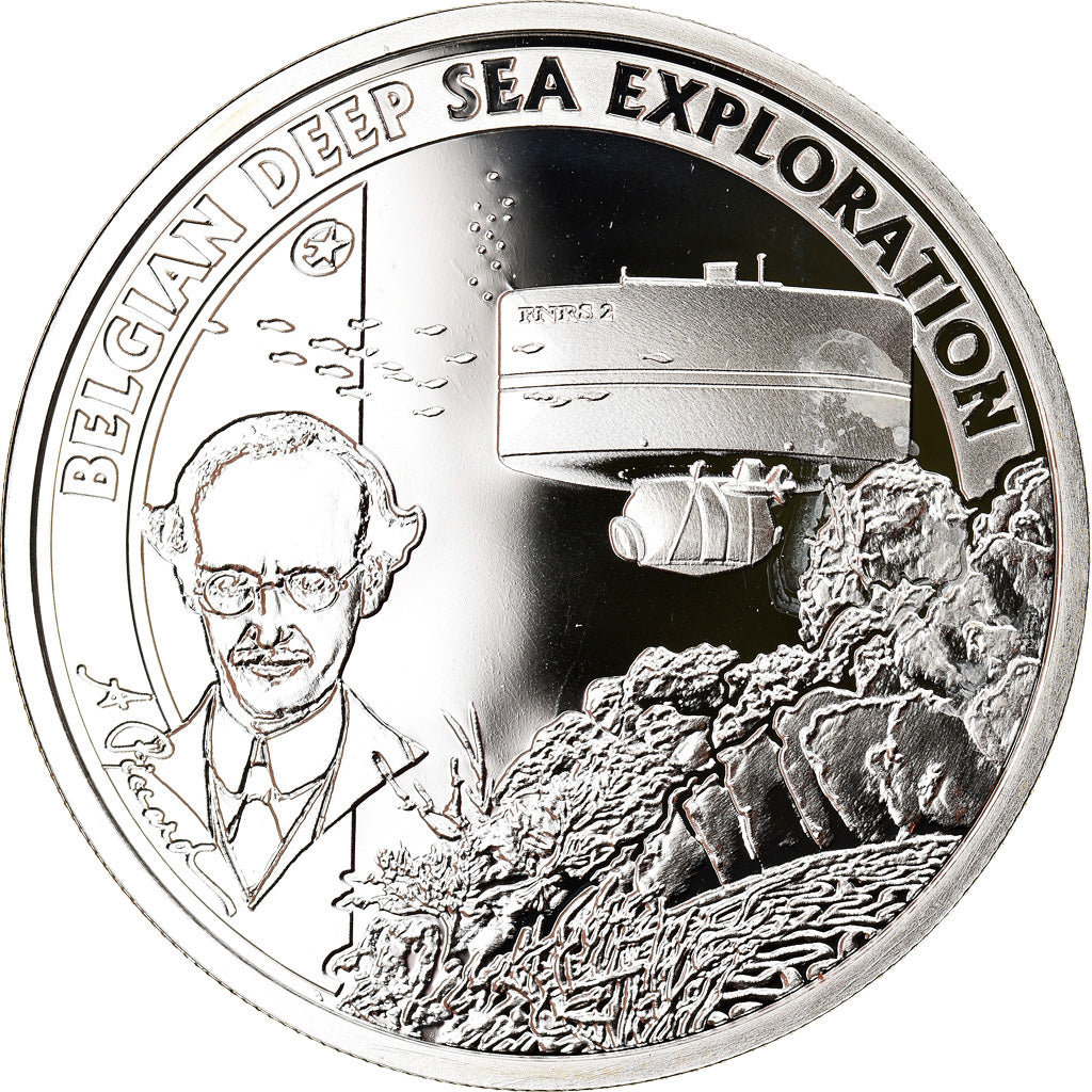 Belgium, 10 Euro, Belgian deep sea exploration, 2011, Colourized, MS(65-70)