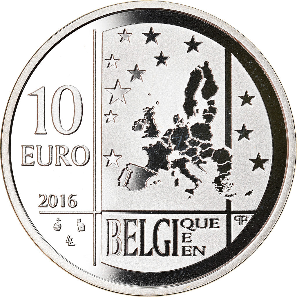 Belgium, 10 Euro, Team Belgium, 2016, MS(65-70), Silver