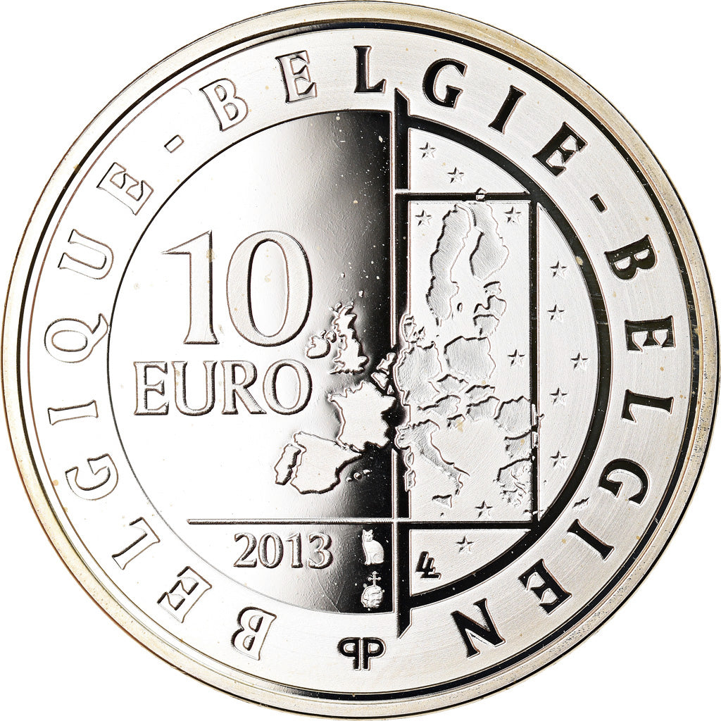 Belgium, 10 Euro, Hugo Claus, 2013, MS(65-70), Silver