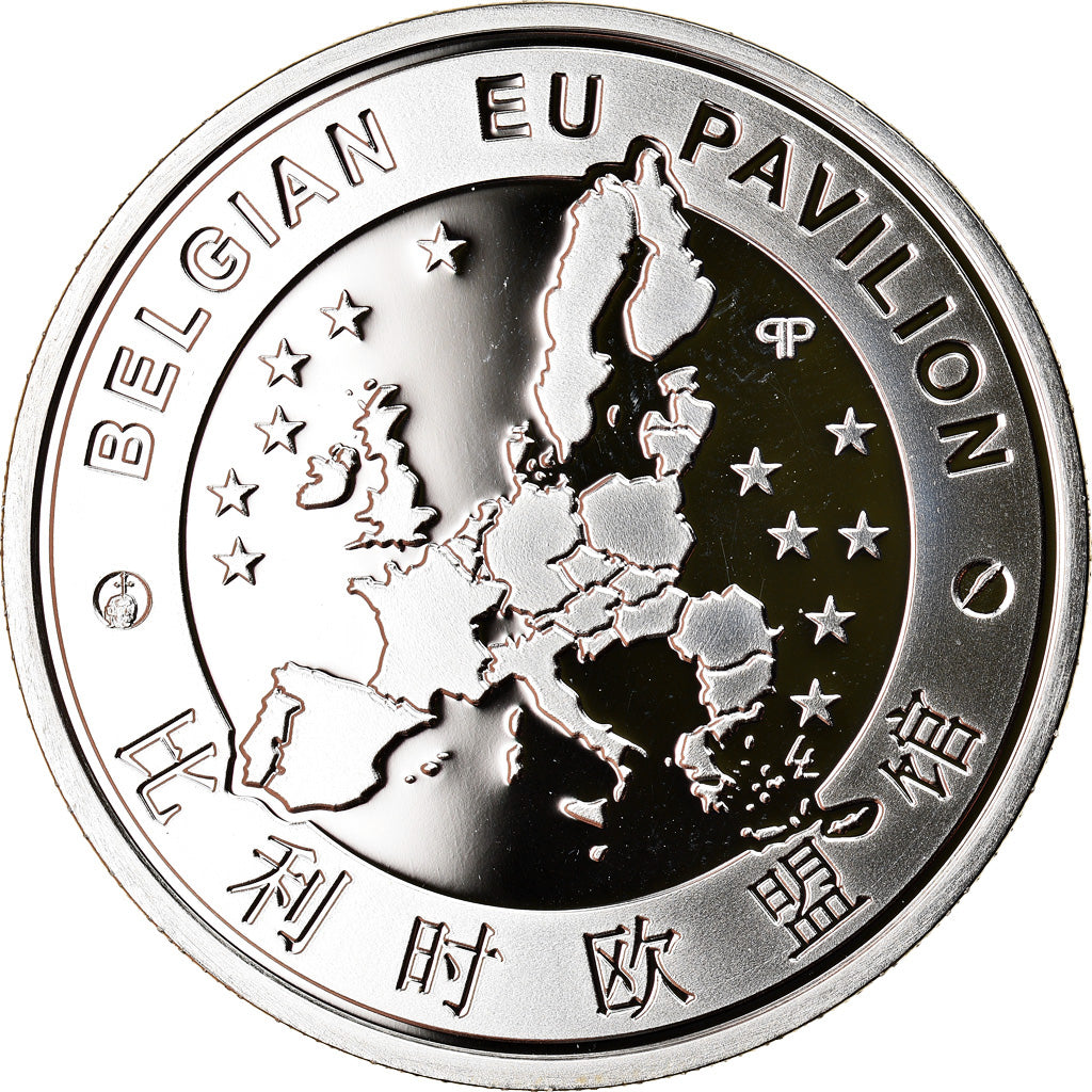 Belgium, Medal, Belgian EU Pavillon, Expo Shanghai, 2010, MS(65-70), Silver