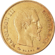 Coin, France, Napoleon III, 10 Francs, 1858, Paris, EF(40-45), Gold, KM:784.3