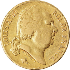 Coin, France, Louis XVIII, 20 Francs, 1819, Paris, VF(30-35), Gold, KM:712.1