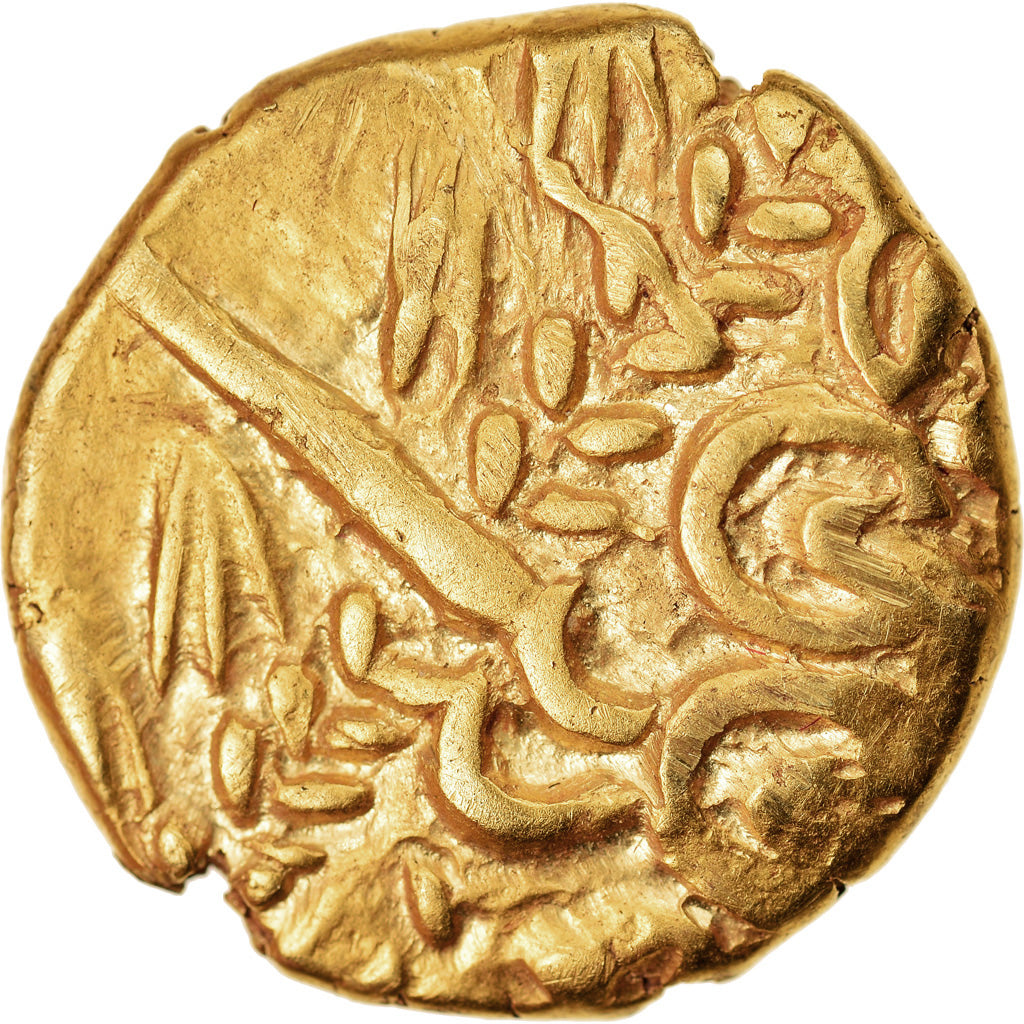 Monnaie, Ambiens, Statère d'or biface, 1st century BC, TTB+, Or, Delestrée:158