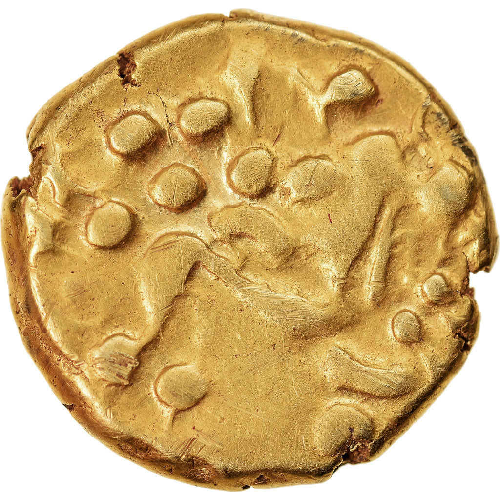 Monnaie, Ambiens, Statère d'or biface, 1st century BC, TTB+, Or, Delestrée:158