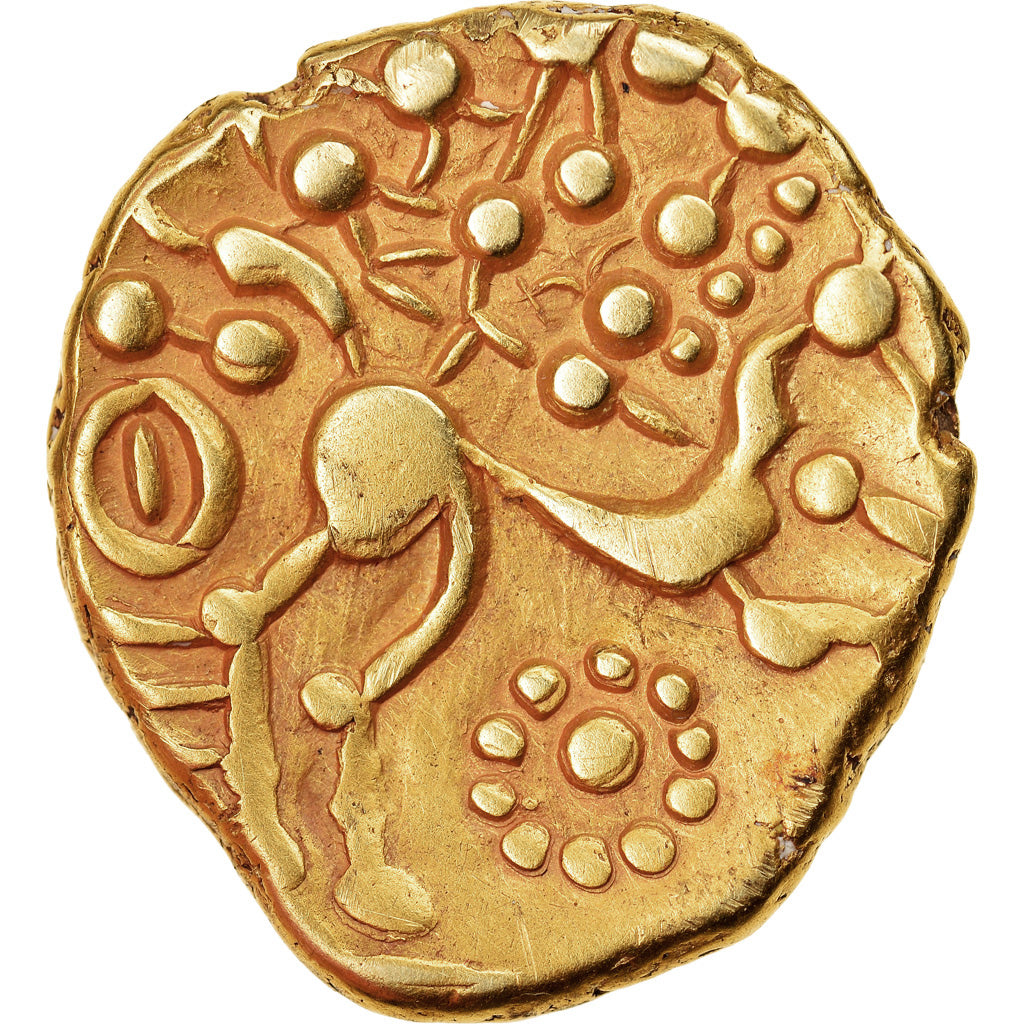 Moneta, Ambiani, Stater, 1st century BC, Rzadkie, AU(50-53), Złoto