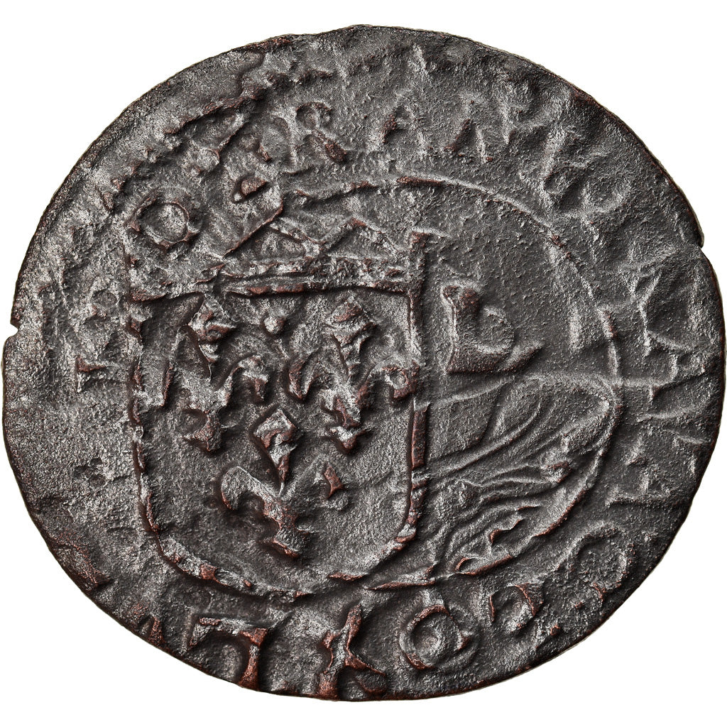 Munten, Frankrijk, Louis XIII, Faux douzain Huguenot, Surfrappe sur Double