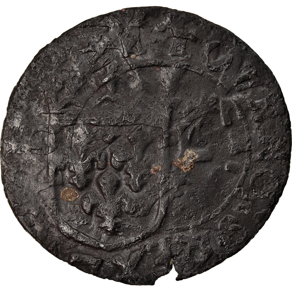 Münze, Frankreich, Louis XIII, Faux douzain Huguenot, Surfrappe sur Double