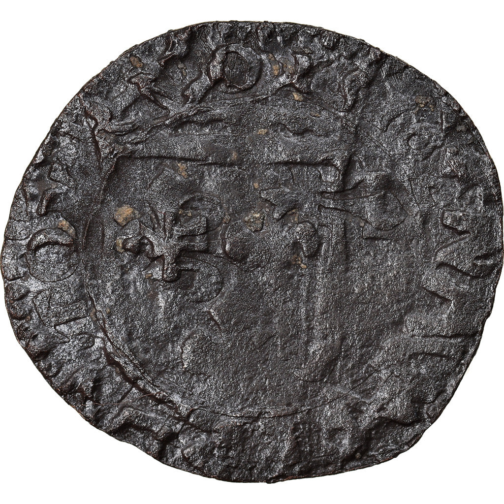 Münze, Frankreich, Louis XIII, Faux douzain Huguenot, Surfrappe sur Double