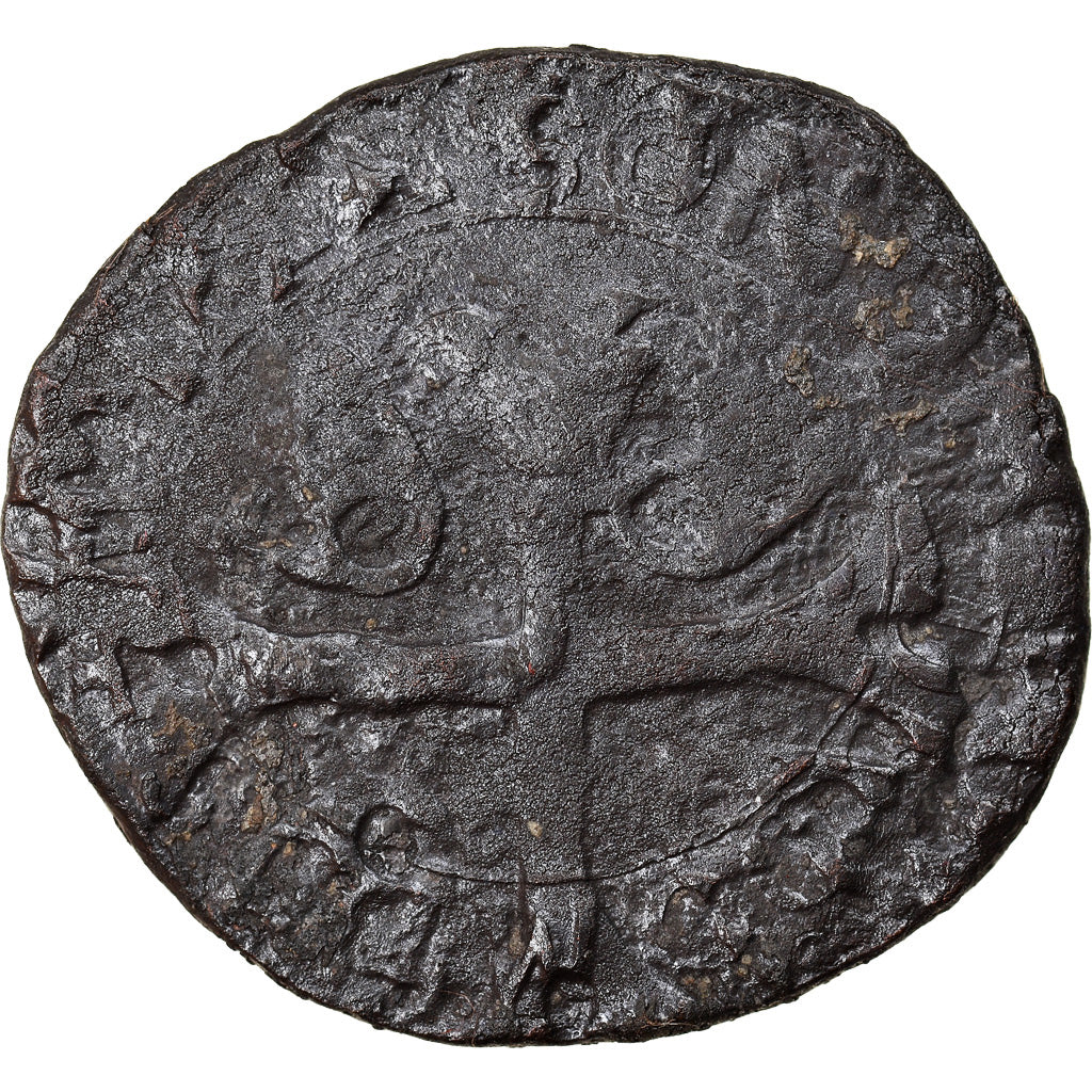 Münze, Frankreich, Louis XIII, Faux douzain Huguenot, Surfrappe sur Double