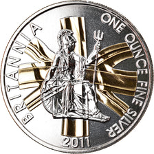Münze, Großbritannien, Elizabeth II, Britannia, 2 Pounds, 2011, Colourized