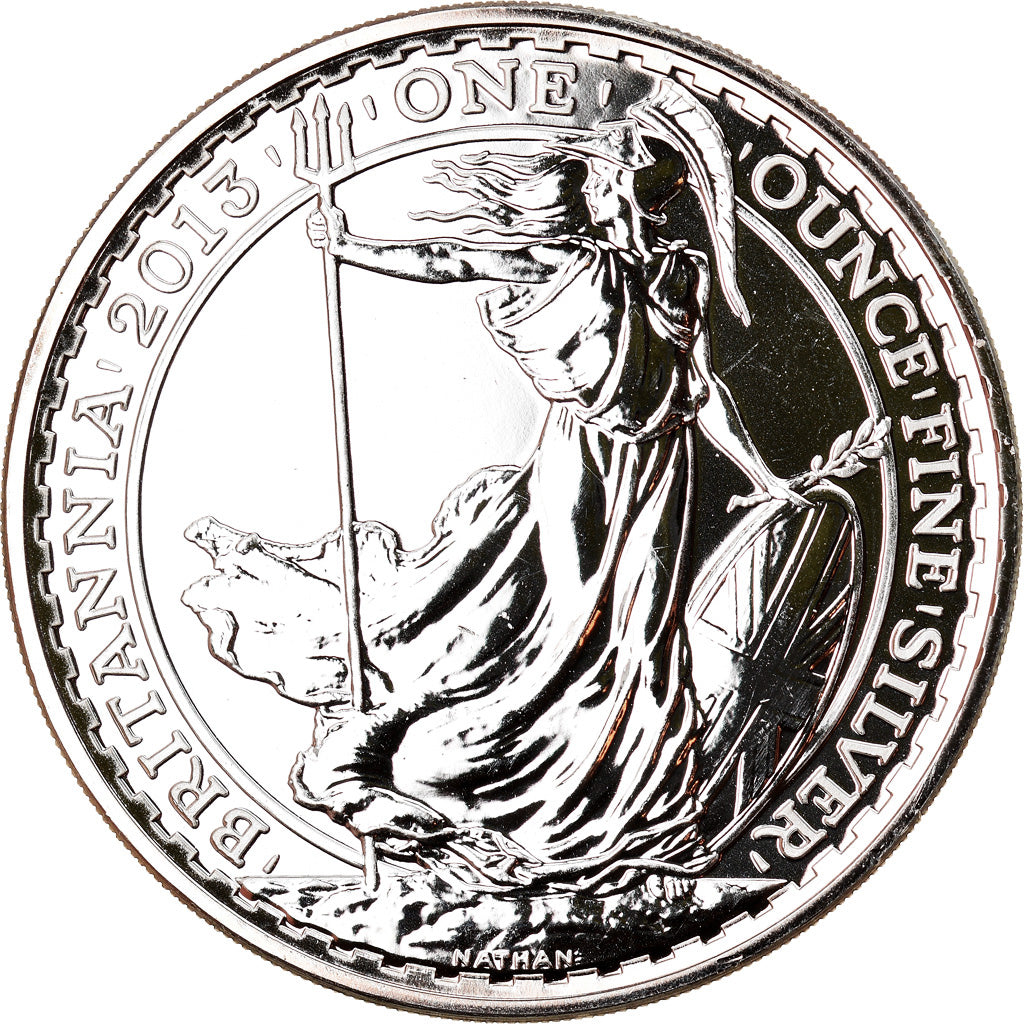 Coin, Great Britain, Elizabeth II, Britannia, 2 Pounds, 2013, 1 Oz, MS(65-70)