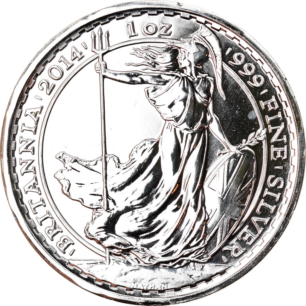 Coin, Great Britain, Elizabeth II, Britannia, 2 Pounds, 2014, 1 Oz, MS(65-70)