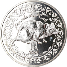 França, Monnaie de Paris, 1/4 Euro, Year of the Rat, 2008, Proof, MS(65-70)