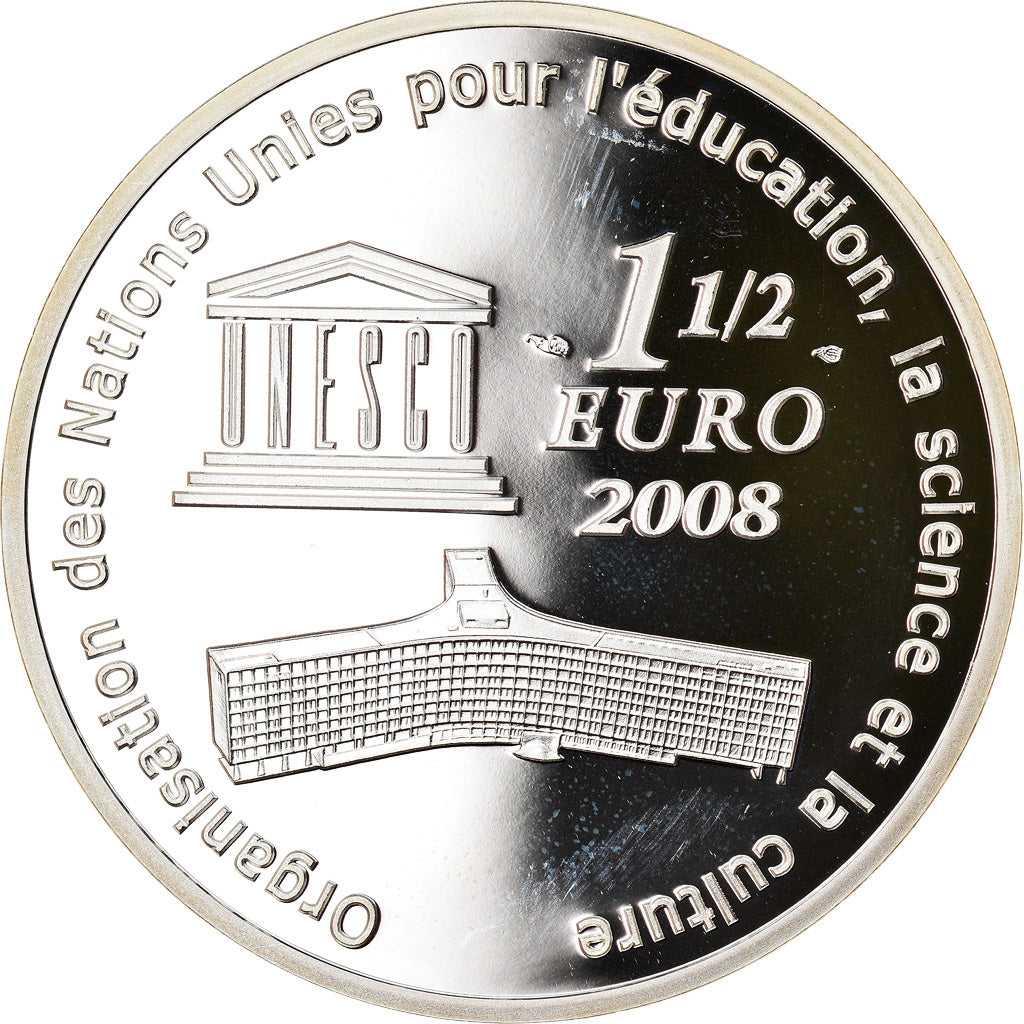 France, Monnaie de Paris, 1-1/2 Euro, Grand Canyon, 2008, Proof, MS(65-70)