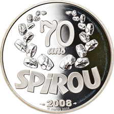 Francja, Monnaie de Paris, 1-1/2 Euro, 70th Anniversary of Spirou, 2008, Proof