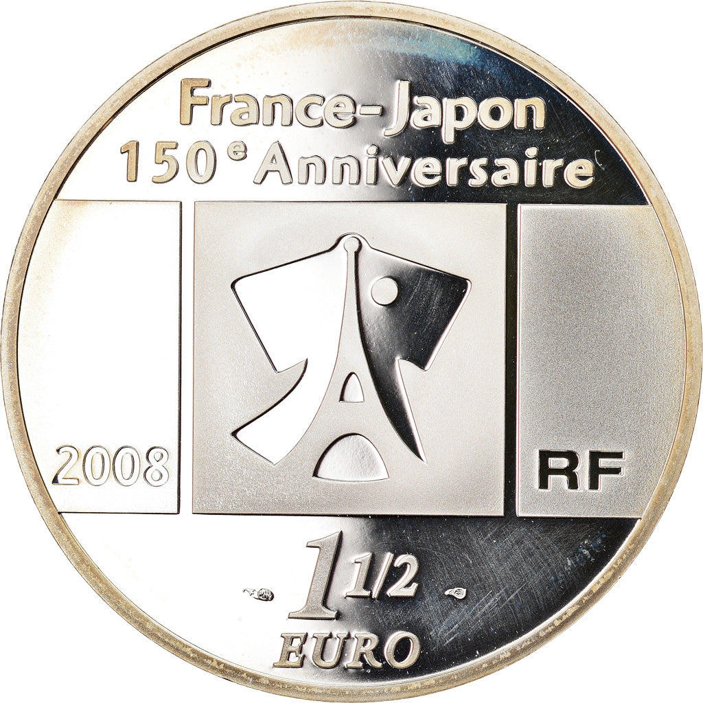 France, Monnaie de Paris, 1-1/2 Euro, Ichikawa Ebizo IV, 2008, Proof, FDC