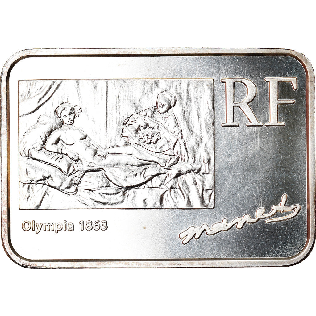France, Monnaie de Paris, 1/4 Euro, Edouard Manet, 2008, Proof, FDC, Argent