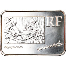 France, Monnaie de Paris, 1/4 Euro, Edouard Manet, 2008, Proof, FDC, Argent