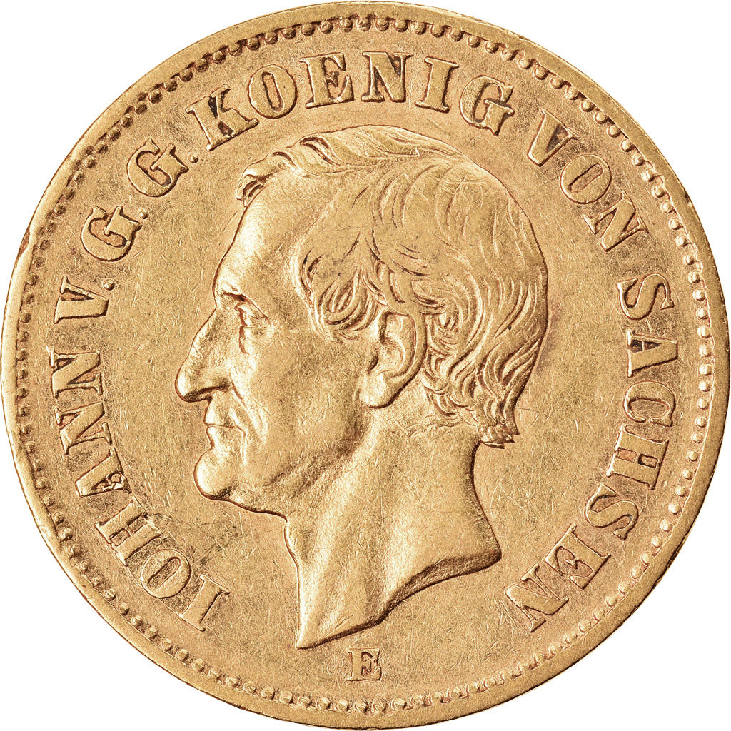 Monnaie, Etats allemands, SAXONY-ALBERTINE, Johann, 20 Mark, 1873