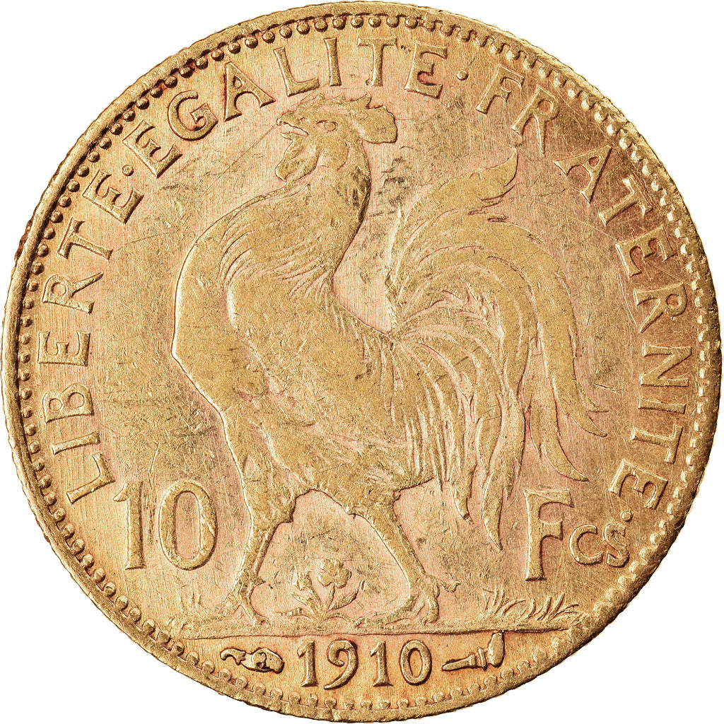 Münze, Frankreich, Marianne, 10 Francs, 1910, Paris, S+, Gold, KM:846