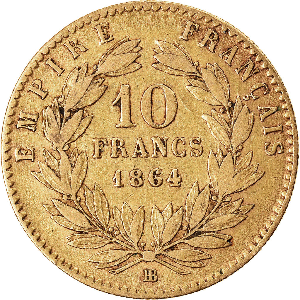 Monnaie, France, Napoleon III, 10 Francs, 1864, Strasbourg, TB+, Or