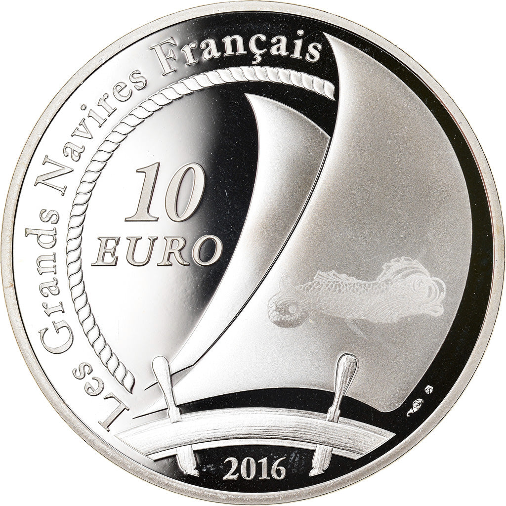 Frankreich, Monnaie de Paris, 10 Euro, Navire, Le Belem, 2016, Proof, STGL