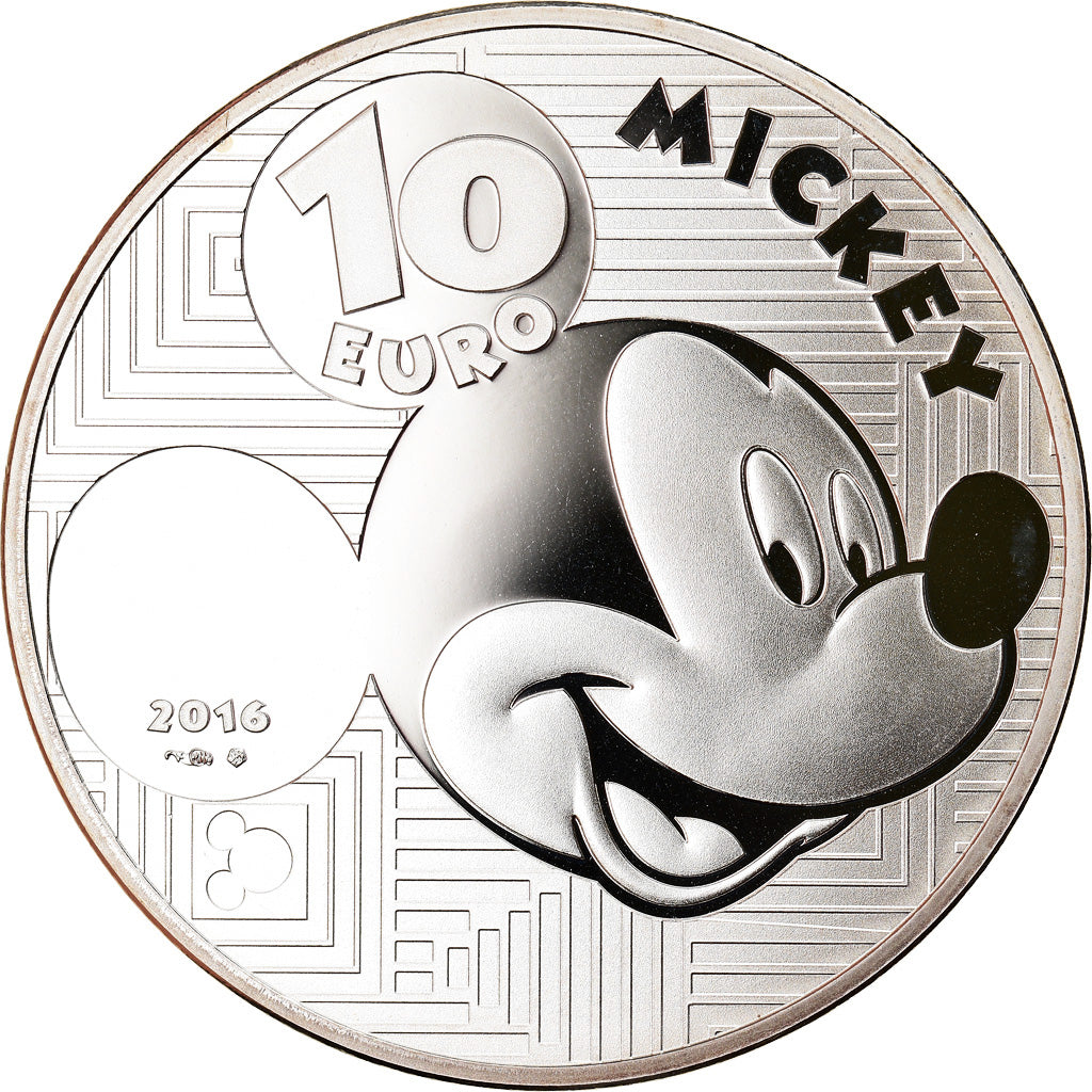 France, Monnaie de Paris, 10 Euro, Mickey, 2016, Proof, MS(65-70), Silver