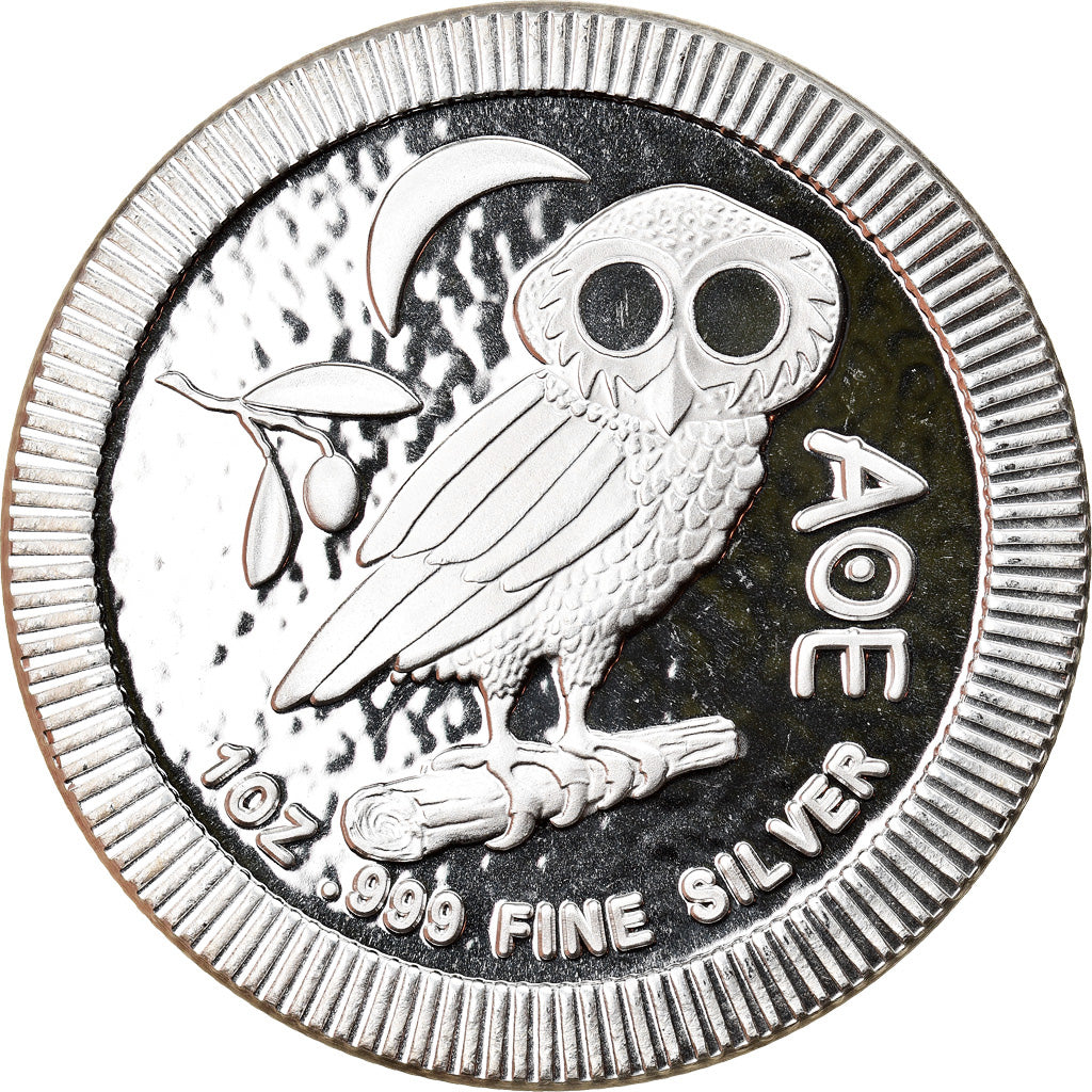 Coin, Niue, Athena Owl, 2 Dollars, 2019, 1 Oz, MS(65-70), Silver