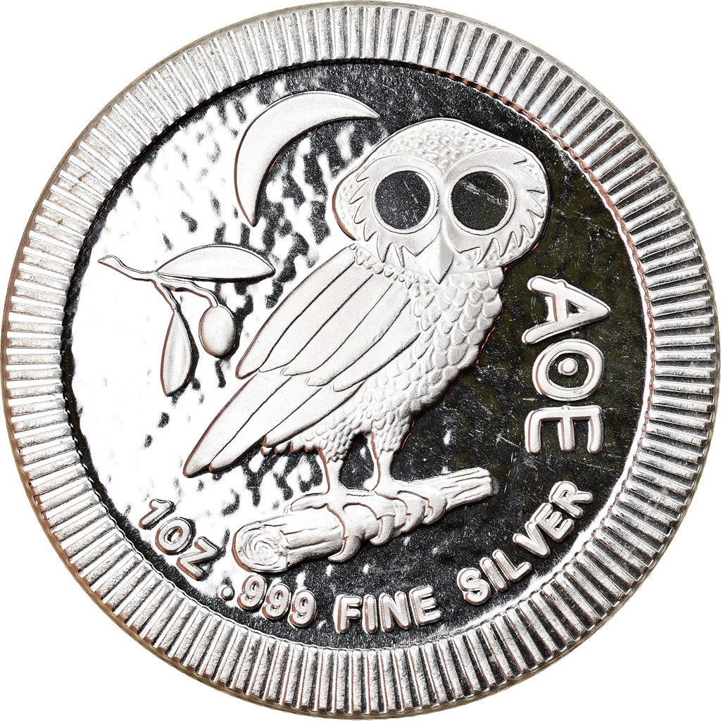 Coin, Niue, Athena Owl, 2 Dollars, 2019, 1 Oz, MS(65-70), Silver