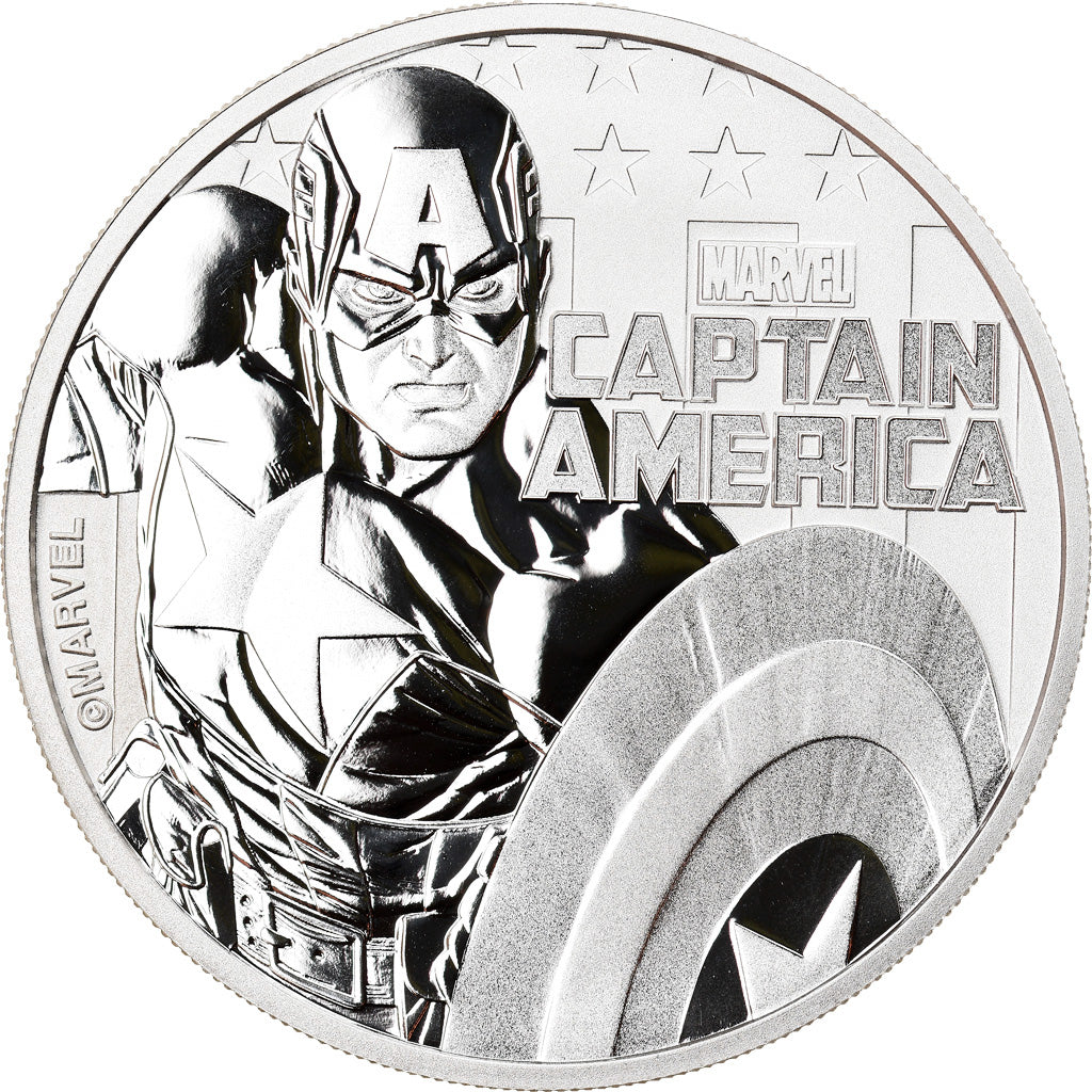 Monnaie, Tuvalu, Captain America, 1 Dollar, 2019, 1 Oz, FDC, Argent