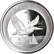Coin, SAINT KITTS & NEVIS, Brown Pelican, 2 Dollars, 2018, 1 Oz, MS(65-70)