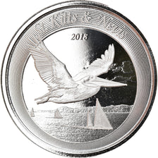 Münze, SAINT KITTS & NEVIS, Brown Pelican, 2 Dollars, 2018, 1 Oz, STGL, Silber