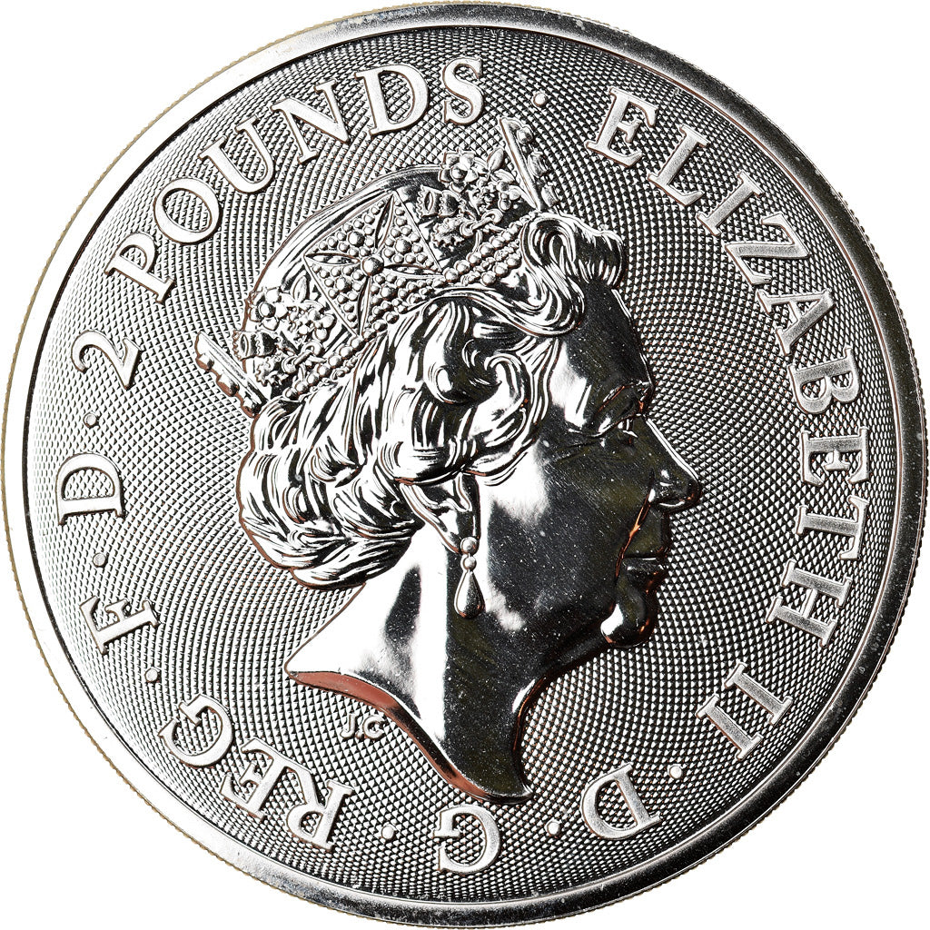 Münze, Großbritannien, Year of the Dog, 2 Pounds, 2018, 1 Oz, STGL, Silber