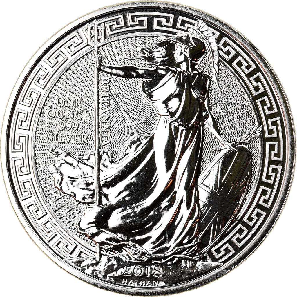 Coin, Great Britain, Britannia, Oriental Border, 2 Pounds, 2018, 1 Oz